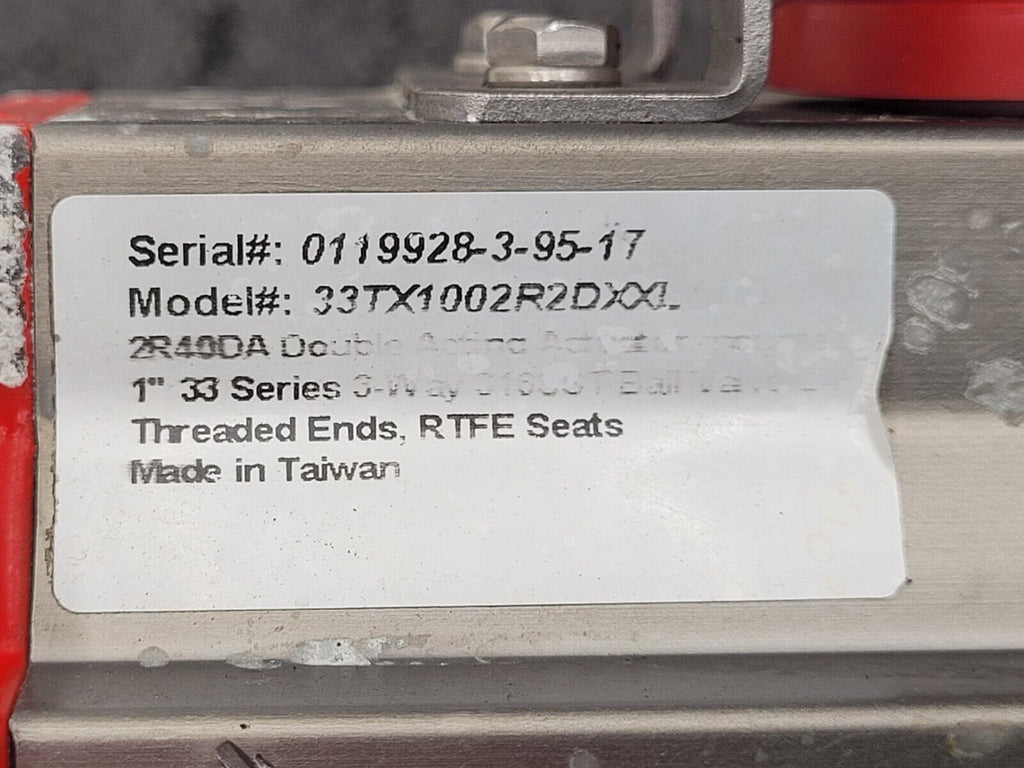 A-T Controls Series 33-1T 1" 1000PSI 3-Way Valve Air Triad Controls 2R40DA B