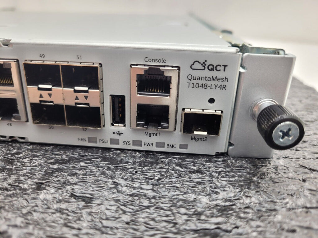 Quanta Mesh T1048-LY4R 48 Port 1Gbps Switch 1x 120W PSU Rails 4x 10Gbps SFP+