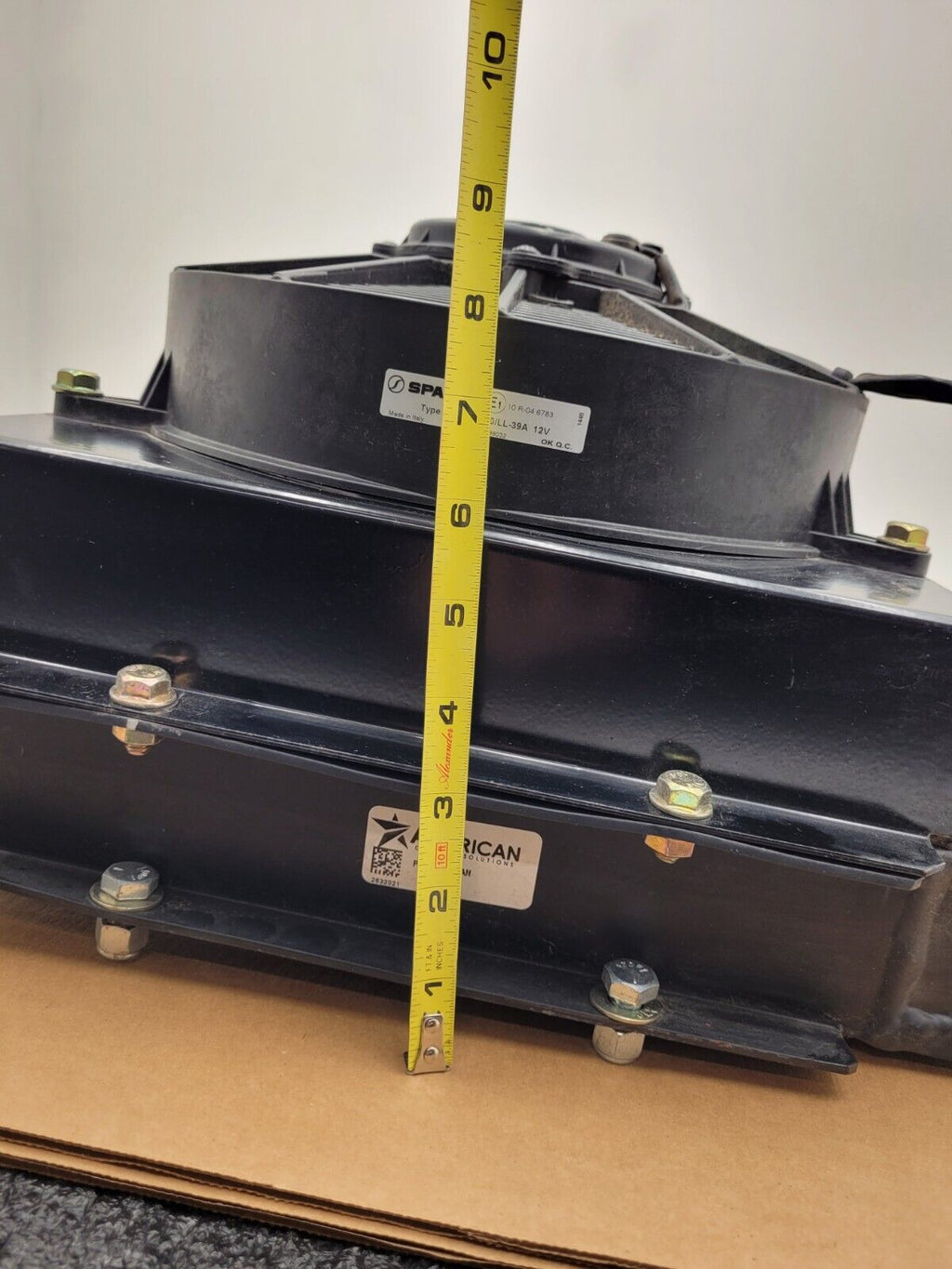 American Cooling Systems Hydraulic Oil Cooler Radiator 24714AM + 12VDC Fan B