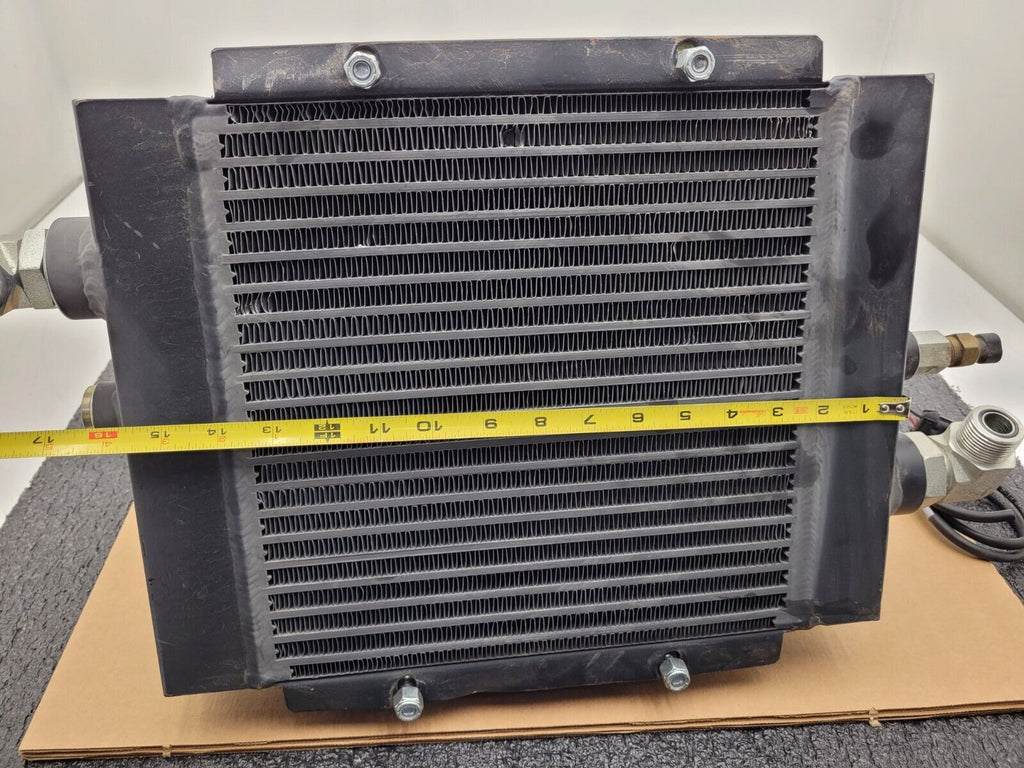 American Cooling Systems Hydraulic Oil Cooler Radiator 24714AM + 12VDC Fan B