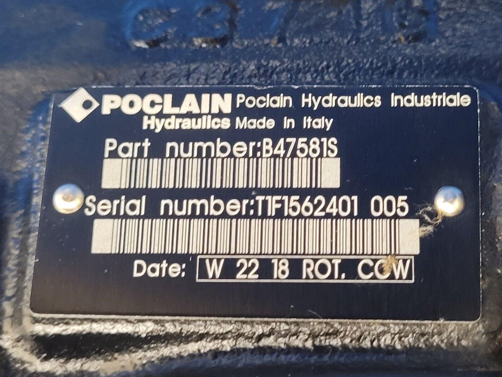 Poclain Hydraulics B47581S 3x Hydraulic Pump Stack CCW Rotation D2