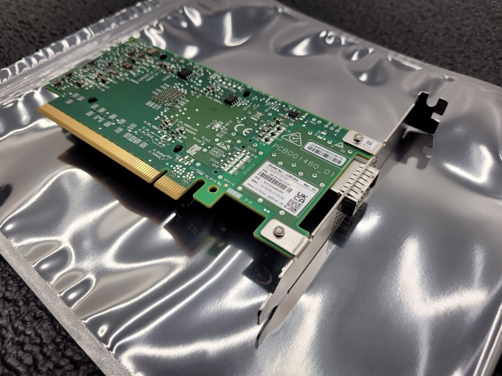 Mellanox MCX515A-CCAT ConnectX-5 EN Single Port 100GbE Standard Height NIC Card