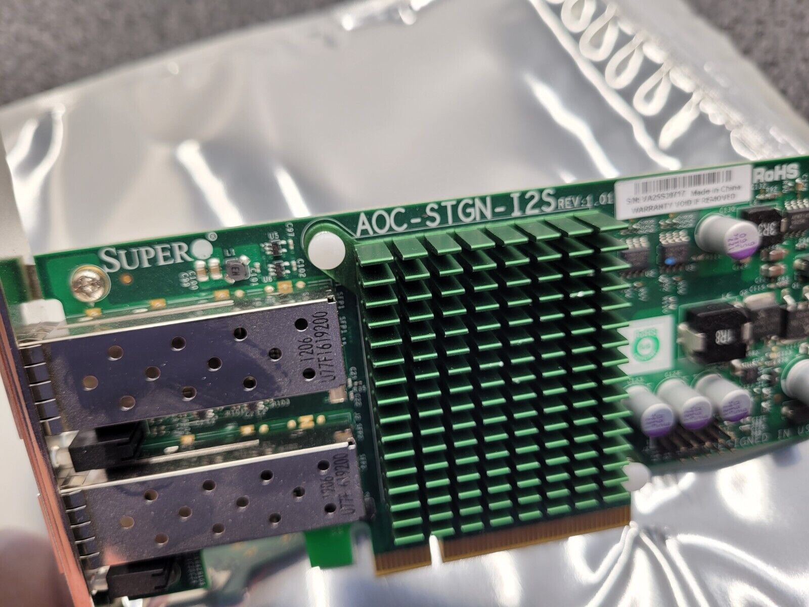 AOC-STGN-I2S Supermicro Dual-Port 10 Gigabit Ethernet Adapter Standard Height