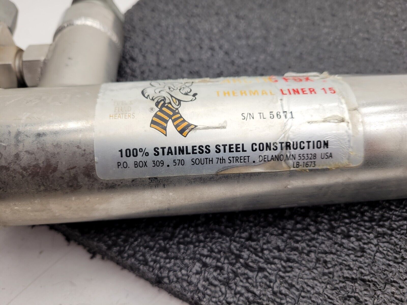 Arctic Fox Thermal Liner 15 SS Fluid Warmer STT-2537-78-95 Integral thermostat