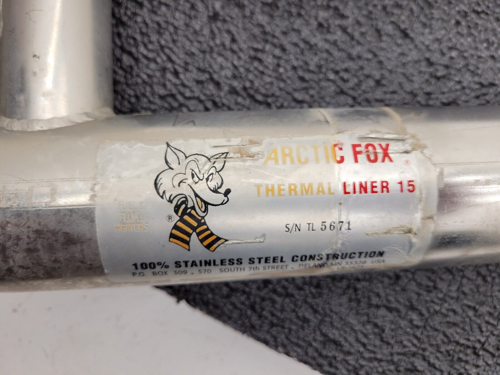 Arctic Fox Thermal Liner 15 SS Fluid Warmer STT-2537-78-95 Integral thermostat