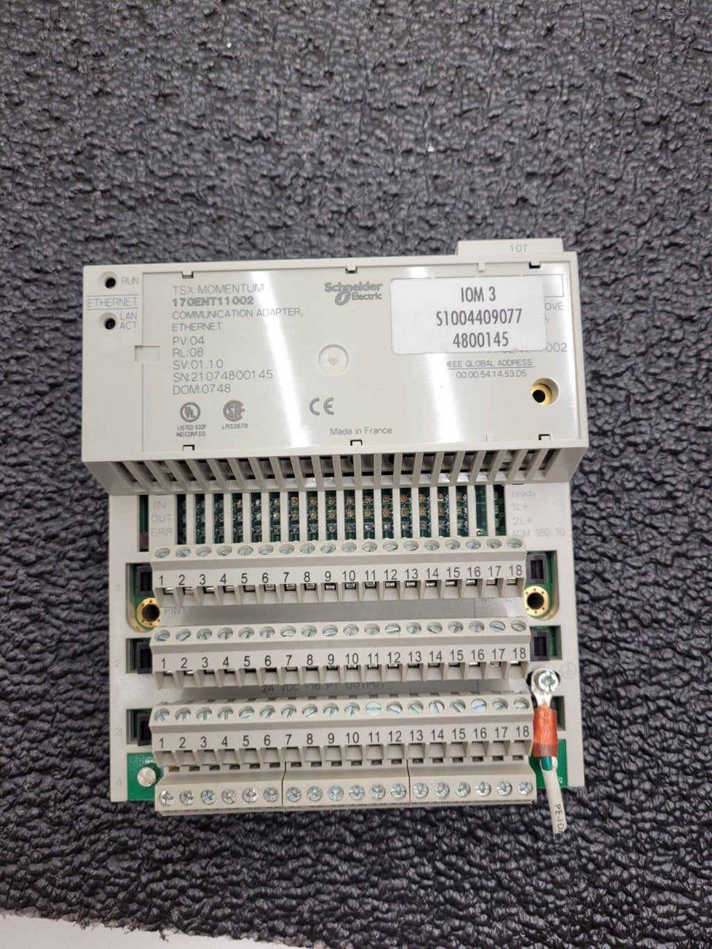TSX Momentum Schneider 170ENT11002 Ethernet Communication Adapter