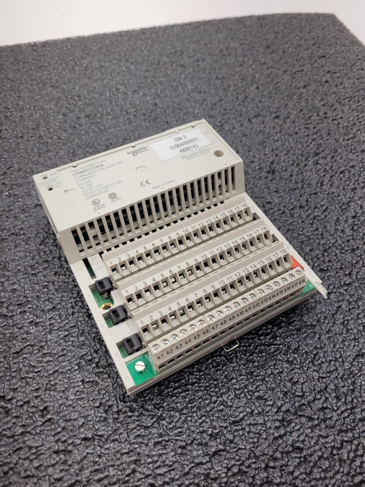 TSX Momentum Schneider 170ENT11002 Ethernet Communication Adapter
