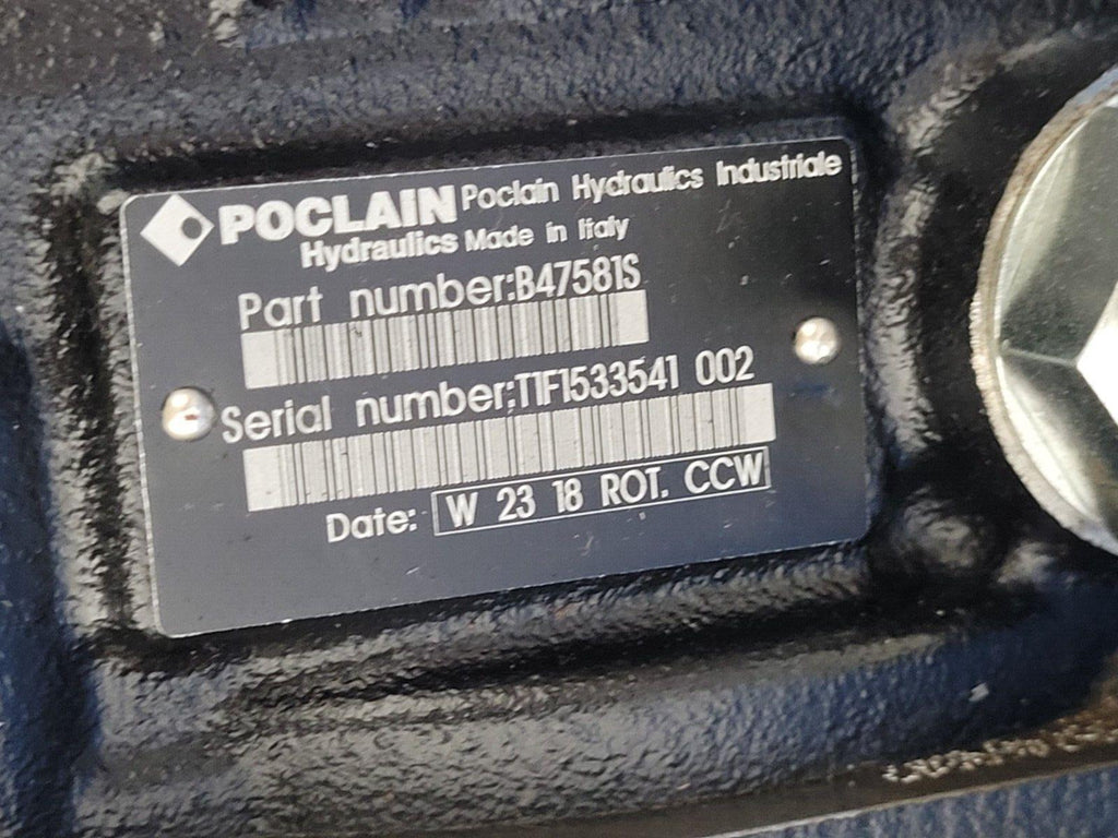 Poclain Hydraulics B47581S 3x Hydraulic Pump Stack CCW Rotation D3