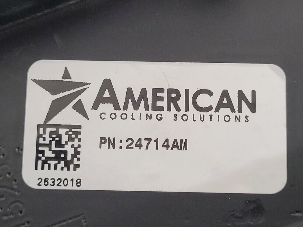 American Cooling Systems Hydraulic Oil Cooler Radiator 24714AM + 12VDC Fan E