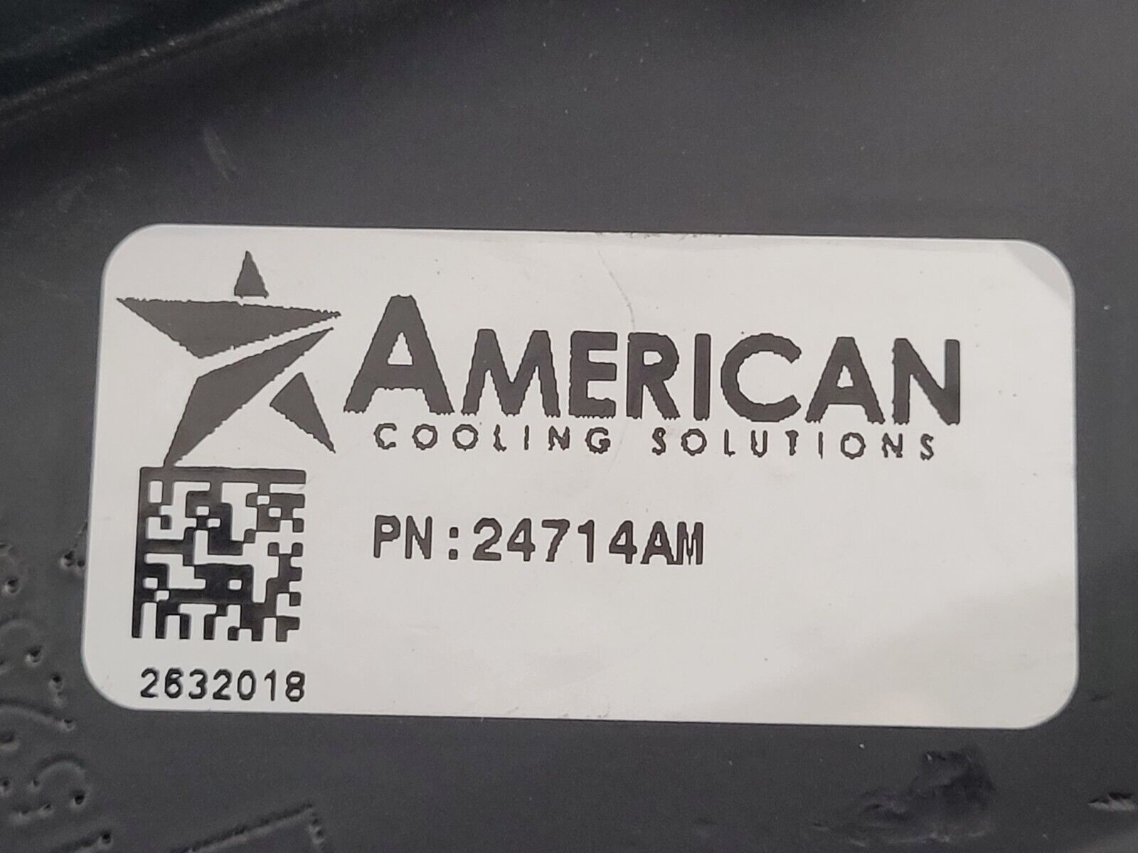 American Cooling Systems Hydraulic Oil Cooler Radiator 24714AM + 12VDC Fan E