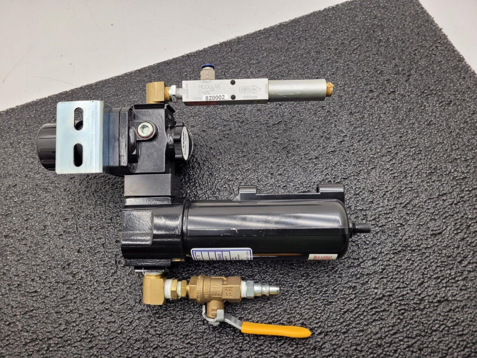 EXAIR E-VAC VACUUM 9001 Filter 9008 Regulator 820002 Vacuum Module