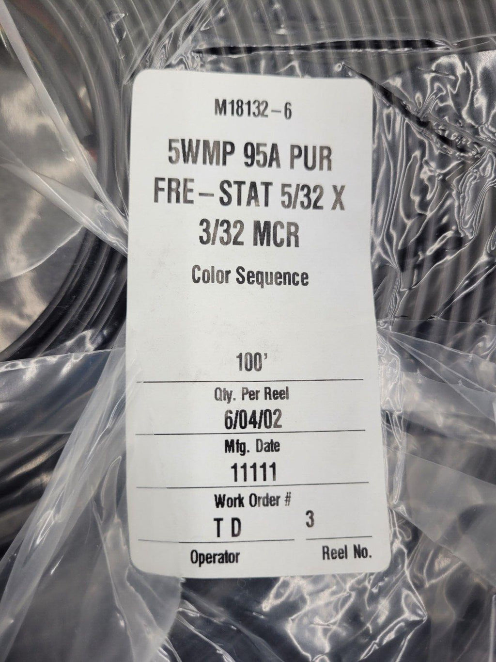 5WMP 95A Polyurethane Multi-Colored Ribbon Tubing (MCR) 5/32 x 3/32 6x Tubes