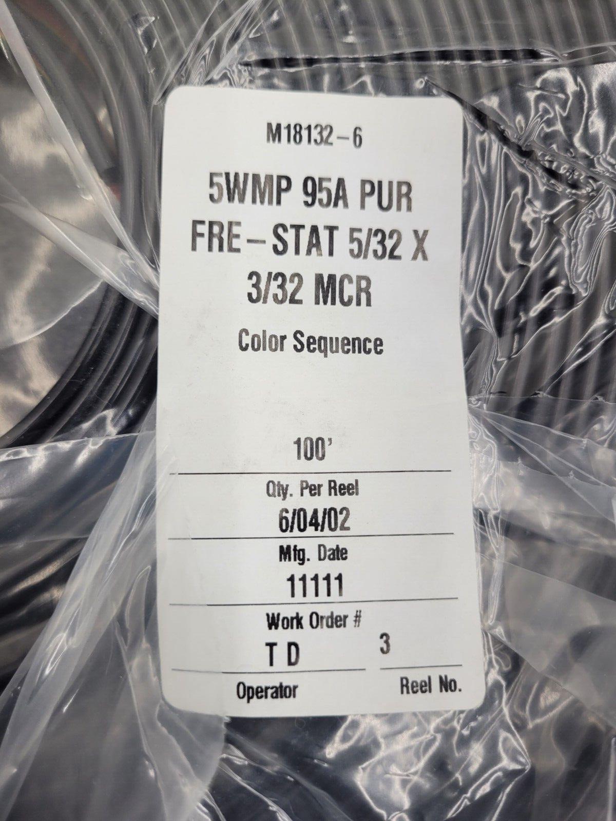 5WMP 95A Polyurethane Multi-Colored Ribbon Tubing (MCR) 5/32 x 3/32 6x Tubes