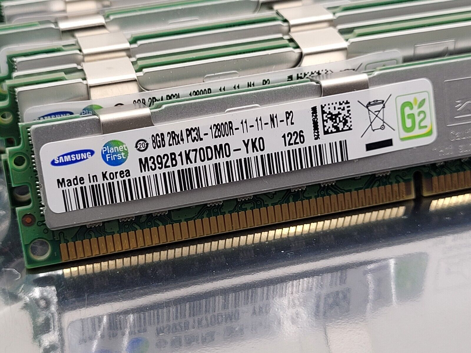 Lot of 20 Samsung 8GB (20x8GB) 2Rx4 PC3-12800R Server Memory M393B1K70DM0-YK0