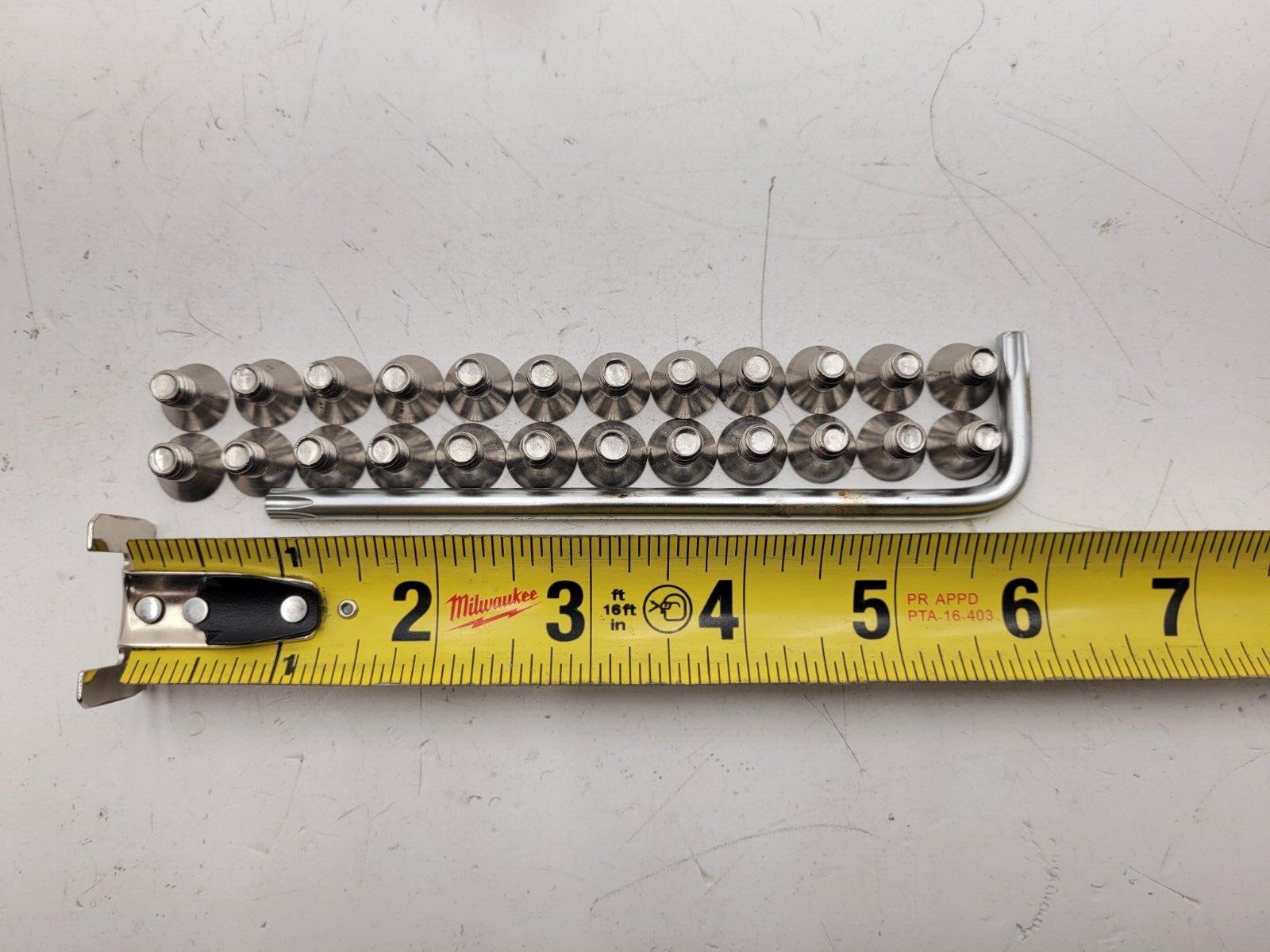 96x Stainless Steel T30 TORX Security Countersunk Machine Screw 1/4-20 x 1/4"