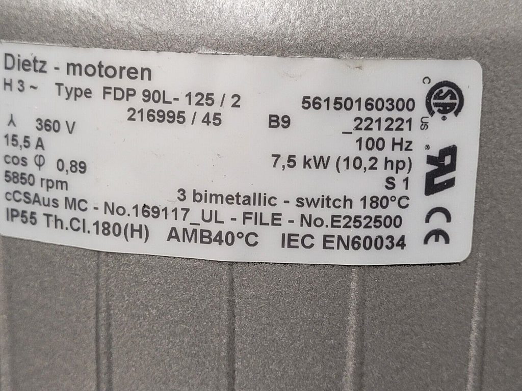 Becker SV 300/1 Regenerative Blower Vacuum Pump 10HP INV-MC4-7.50 Inverter Drive