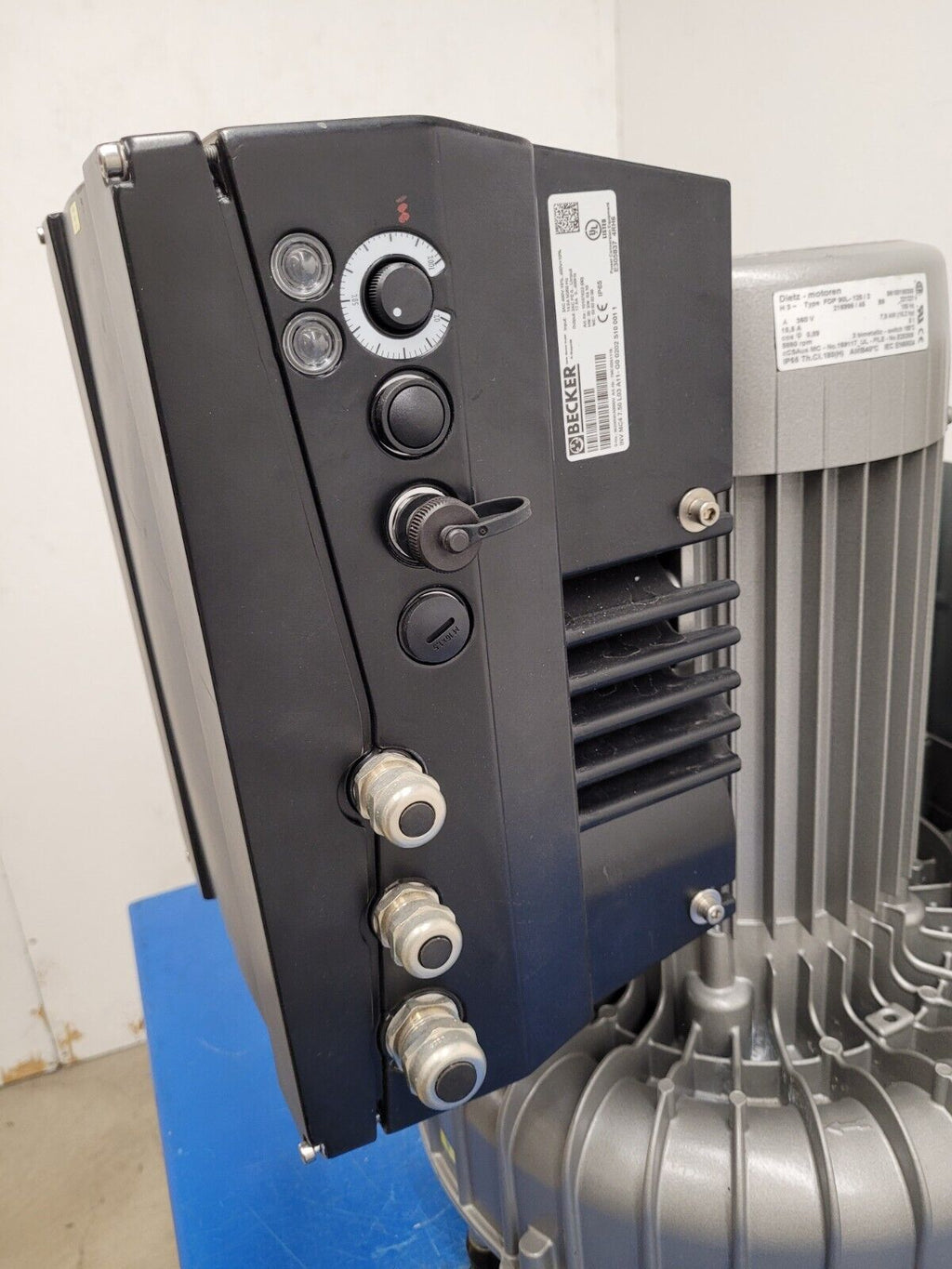 Becker SV 300/1 Regenerative Blower Vacuum Pump 10HP INV-MC4-7.50 Inverter Drive