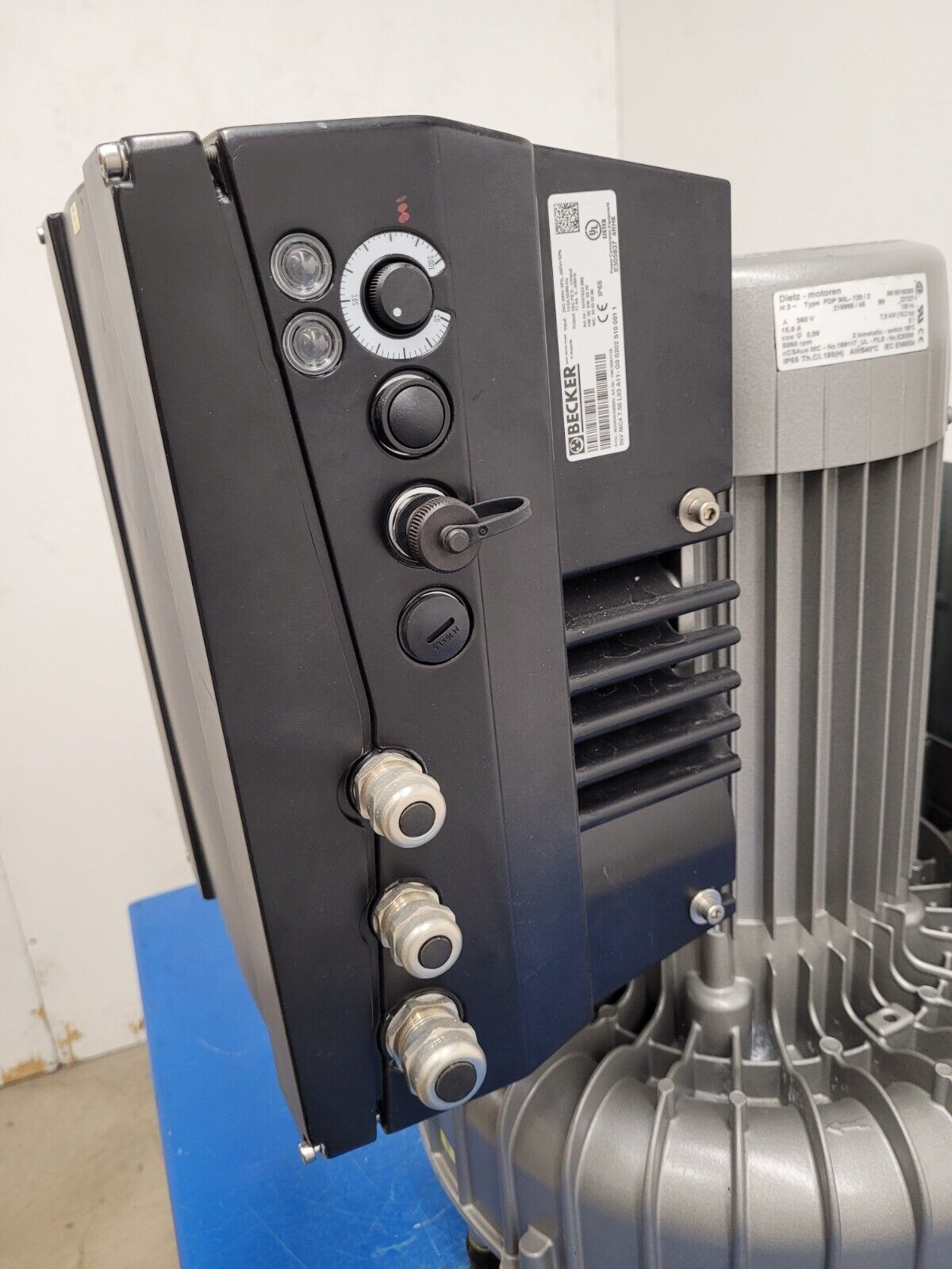 Becker SV 300/1 Regenerative Blower Vacuum Pump 10HP INV-MC4-7.50 Inverter Drive