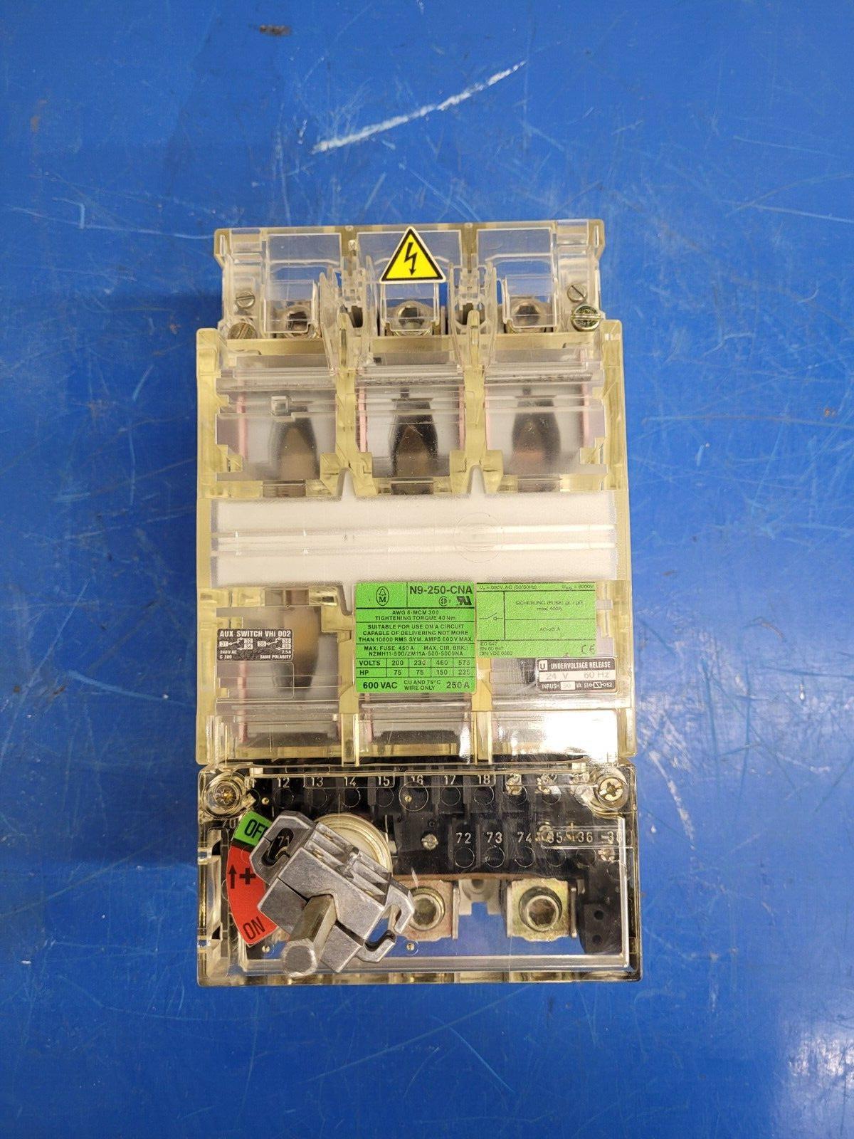 Klockner-Moeller N9-250-CNA 250A 3PH 600V 250A Circuit Breaker Disconnect