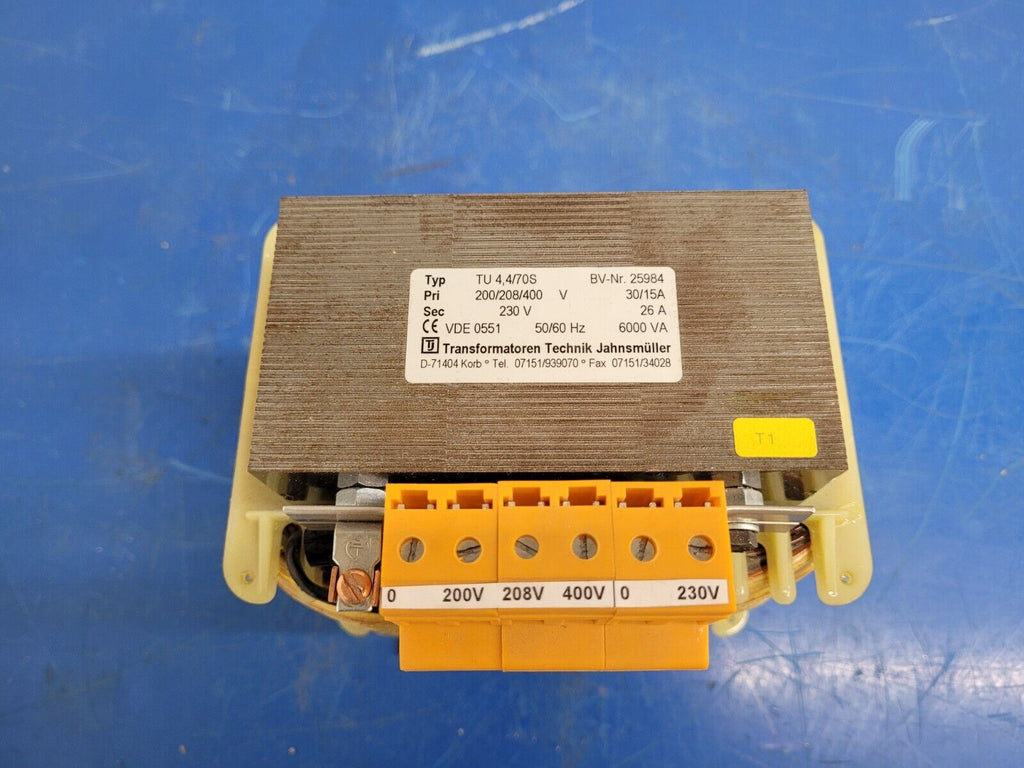 Transformatoren Technik Jahnsmuller TU 4.4/70S Transformer 200/208V/400VP 230VS