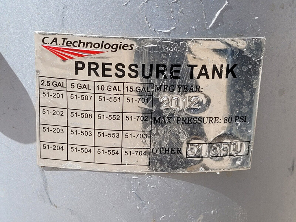 C.A. TECHNOLOGIES Mold Making Paint Pressure Pot Tank 10 Gallon 51500