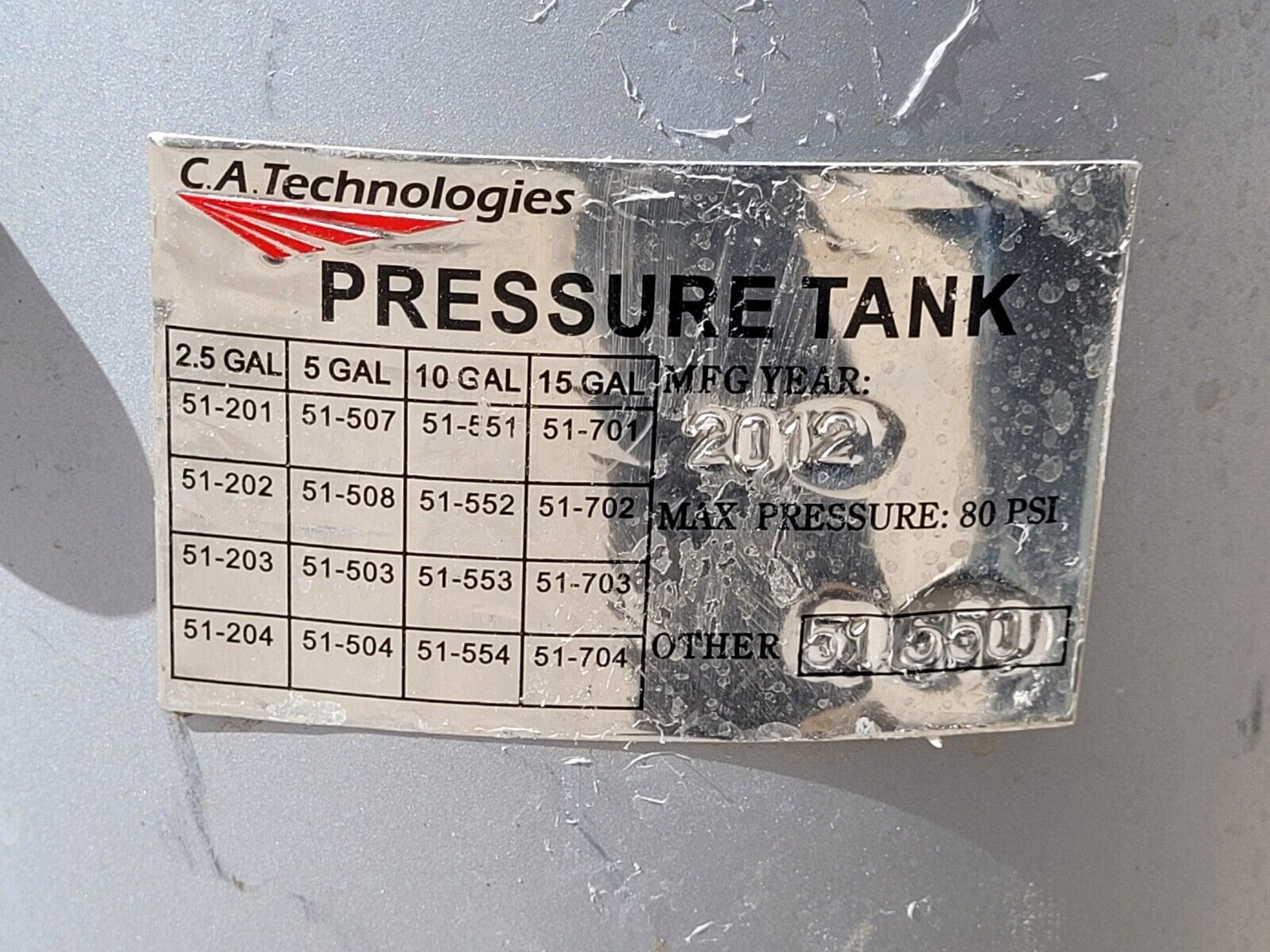 C.A. TECHNOLOGIES Mold Making Paint Pressure Pot Tank 10 Gallon 51500