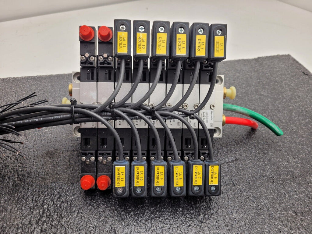 BOSCH Rexroth R424B03415 Pnuematic Solenoid 8x Valve Block Stack Unit B