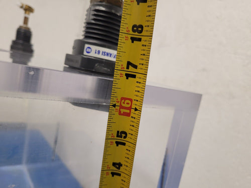 1" Thick Acrylic Plexiglass Water Immersion Pressure Chamber Tank 5PSI 25x16x16