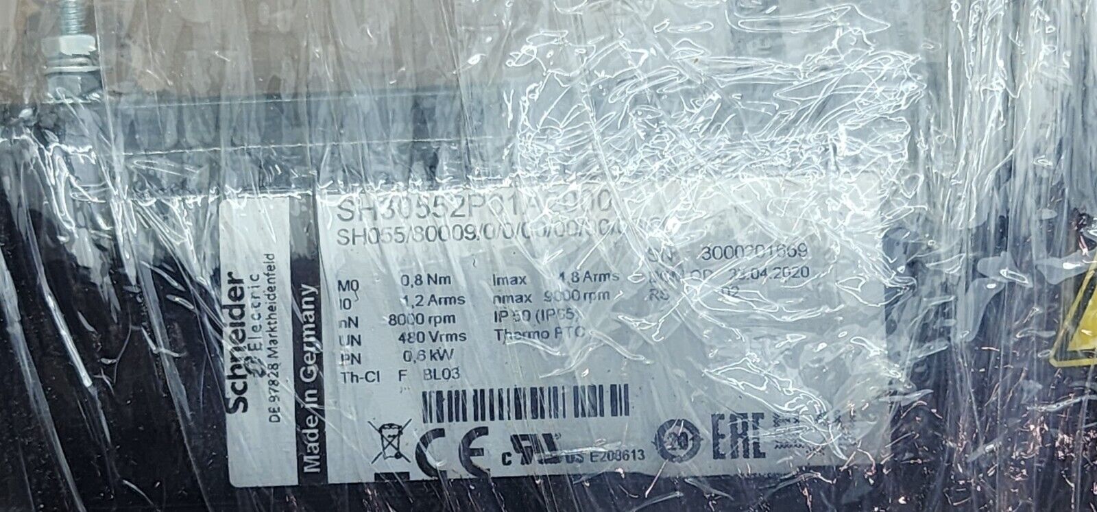 New Schneider Electric SH30552P01A2000 AC Servo Motor 8000rpm