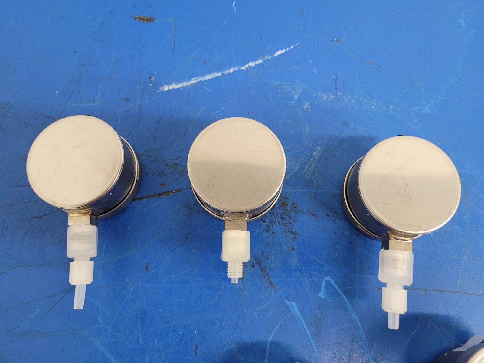 Lot of 5x Stubbe Wika MDM 902 G 1/4" DN20 PP PTFE Pressure Guage 837-1