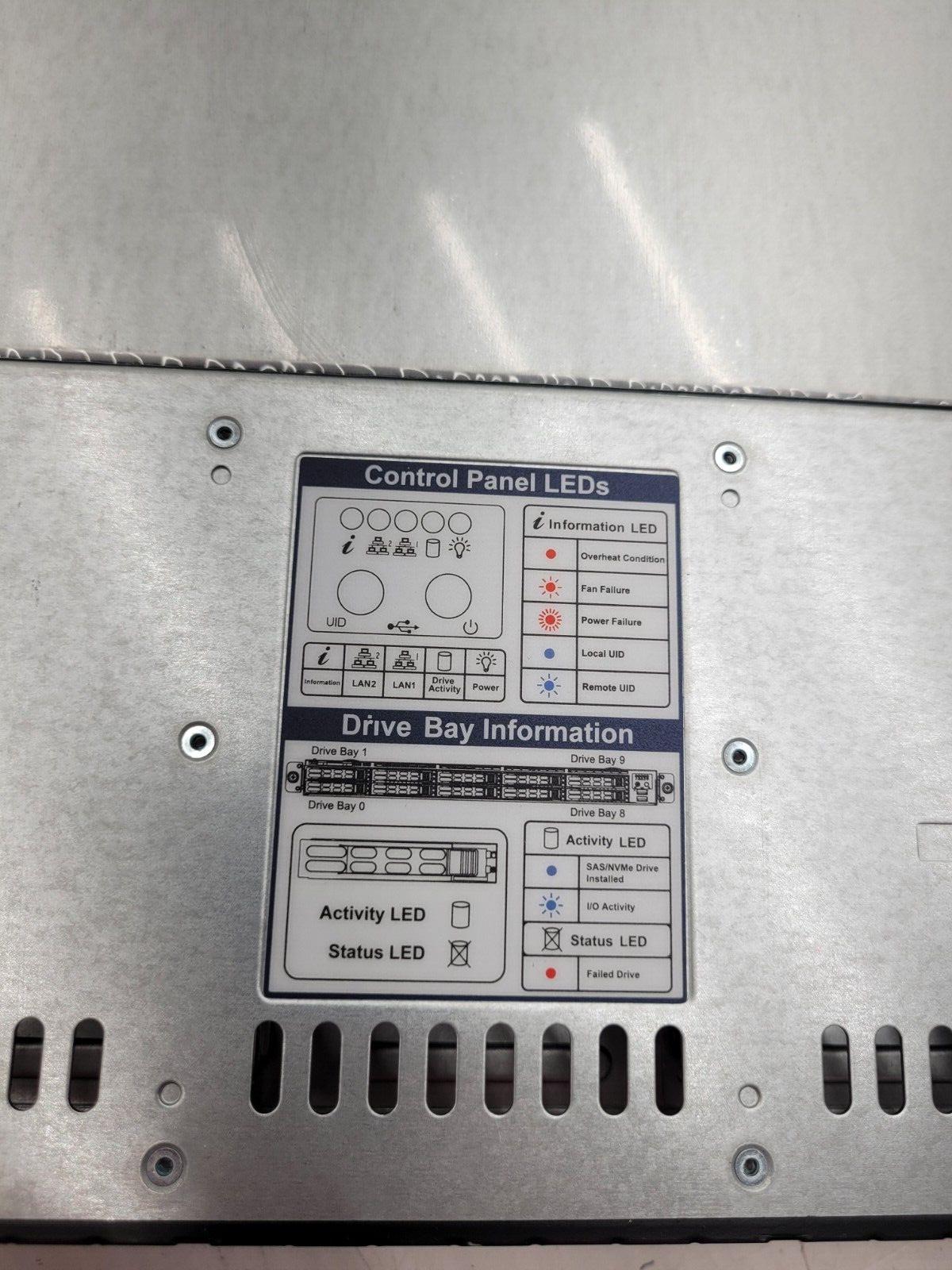 Supermicro 1U 10 Bay SFF X10DRU-i+ 10x NVMe 2x Intel E5-2620 V4 32GB 2133Mhz Ram