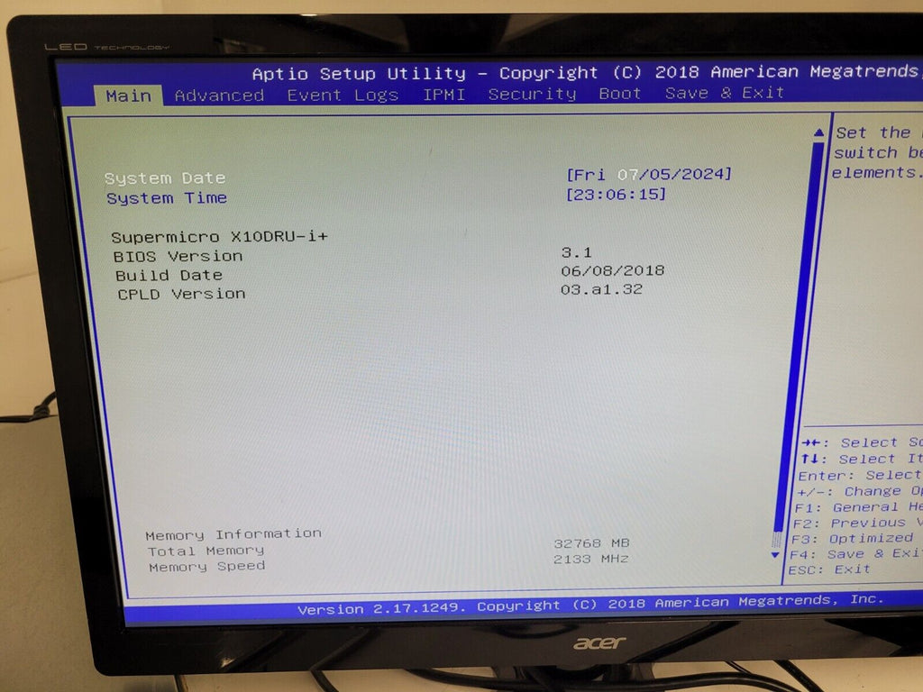 Supermicro 1U 10 Bay SFF X10DRU-i+ 10x NVMe 2x Intel E5-2620 V4 32GB 2133Mhz Ram