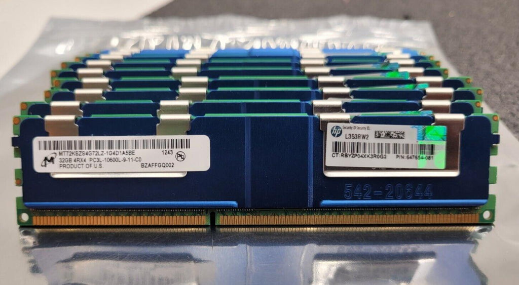 647654-081 GENUINE HP 32GB 4RX4 PC3L-10600L MEMORY FOR G8 647903-B21 Micron ECC
