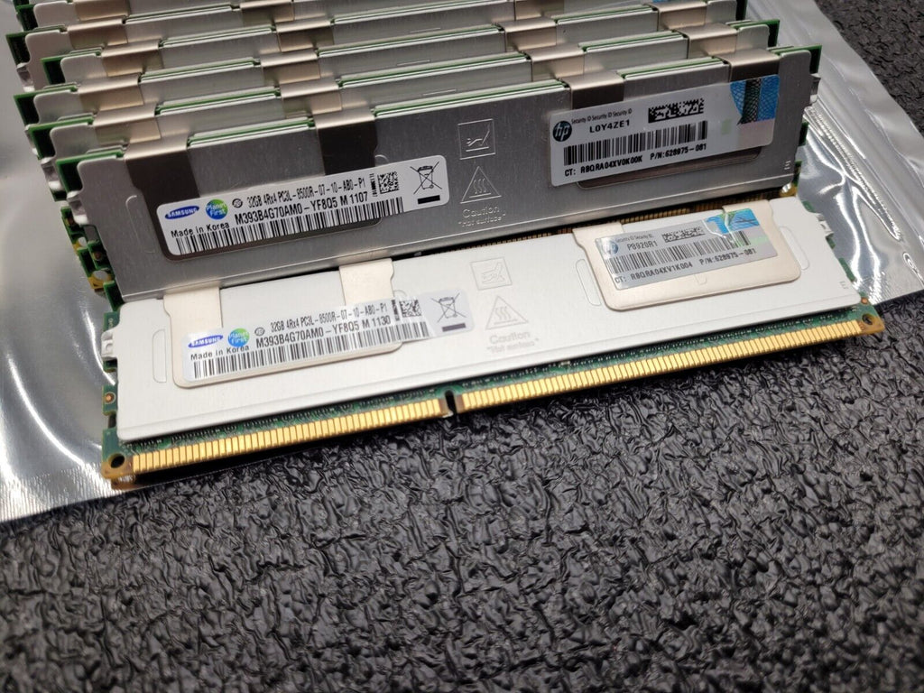 Lot of 12x 32GB Sticks 628975-081 GENUINE HP 4RX4 PC3L-8500R MEMORY 384GB for G8