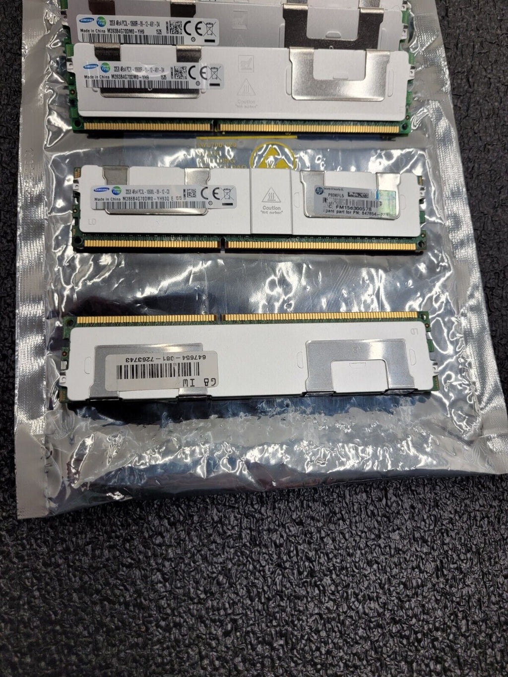 Lot of 9x 32GB Sticks Samsung 4RX4 PC3L-10600R 10600L MEMORY 288GB 647654-081