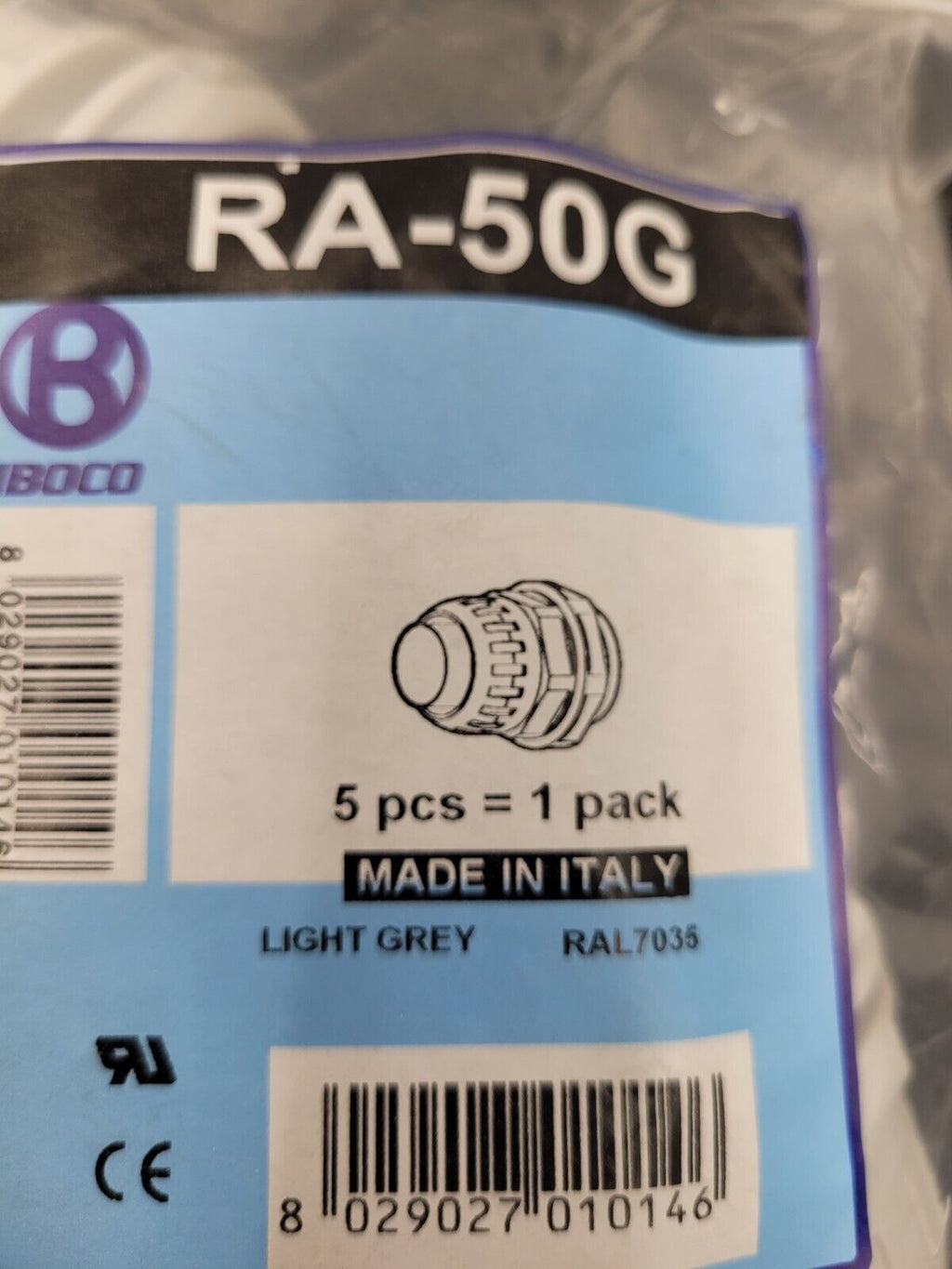 IBOCO RA-50G 5 Pack Light Grey 2" Flexible Conduit Liquid Tight Enclosure Relief