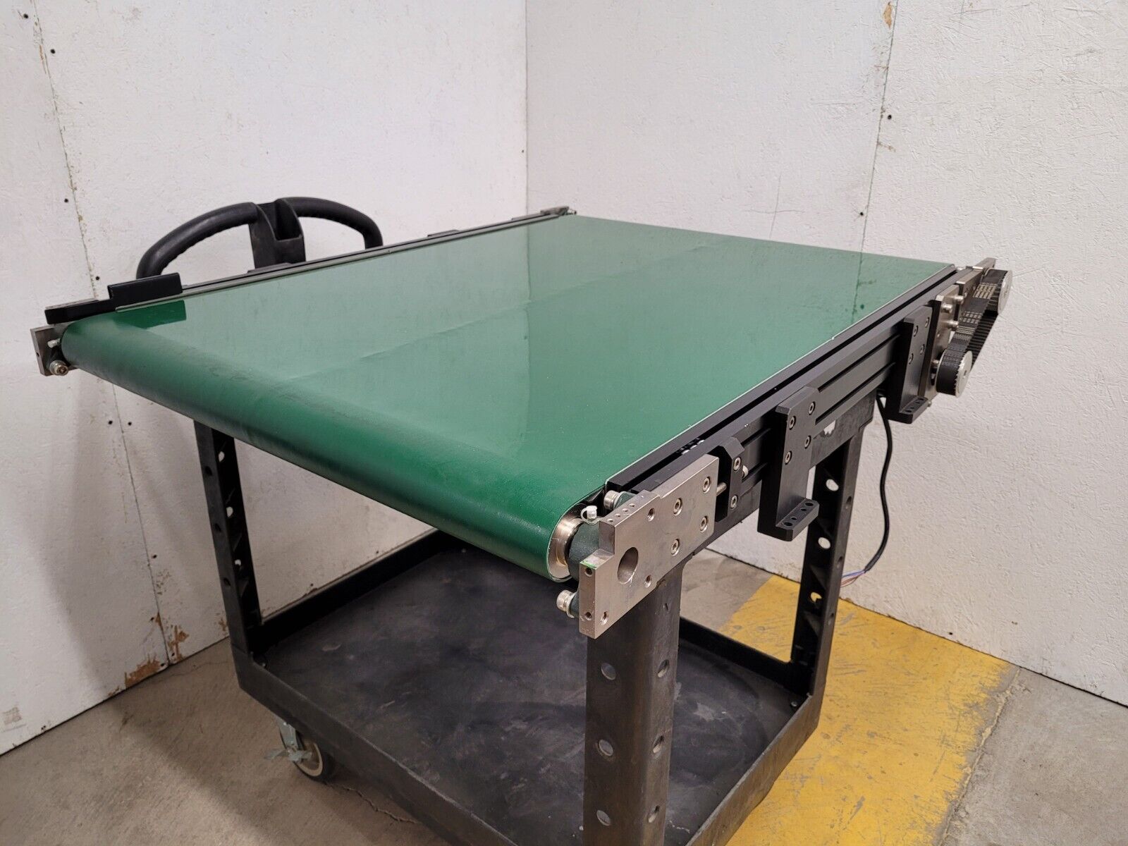 Custom Flat Belt Oriental Motor Driven Conveyor 32" wide 45" Long Extruded Frame
