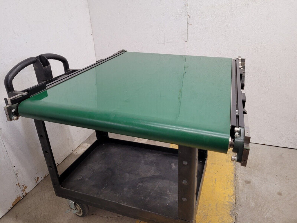 Custom Flat Belt Oriental Motor Driven Conveyor 32" wide 45" Long Extruded Frame