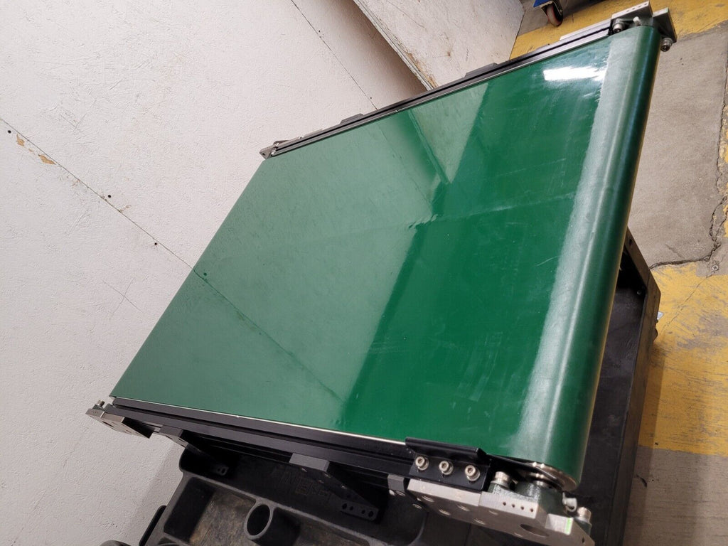 Custom Flat Belt Oriental Motor Driven Conveyor 32" wide 45" Long Extruded Frame