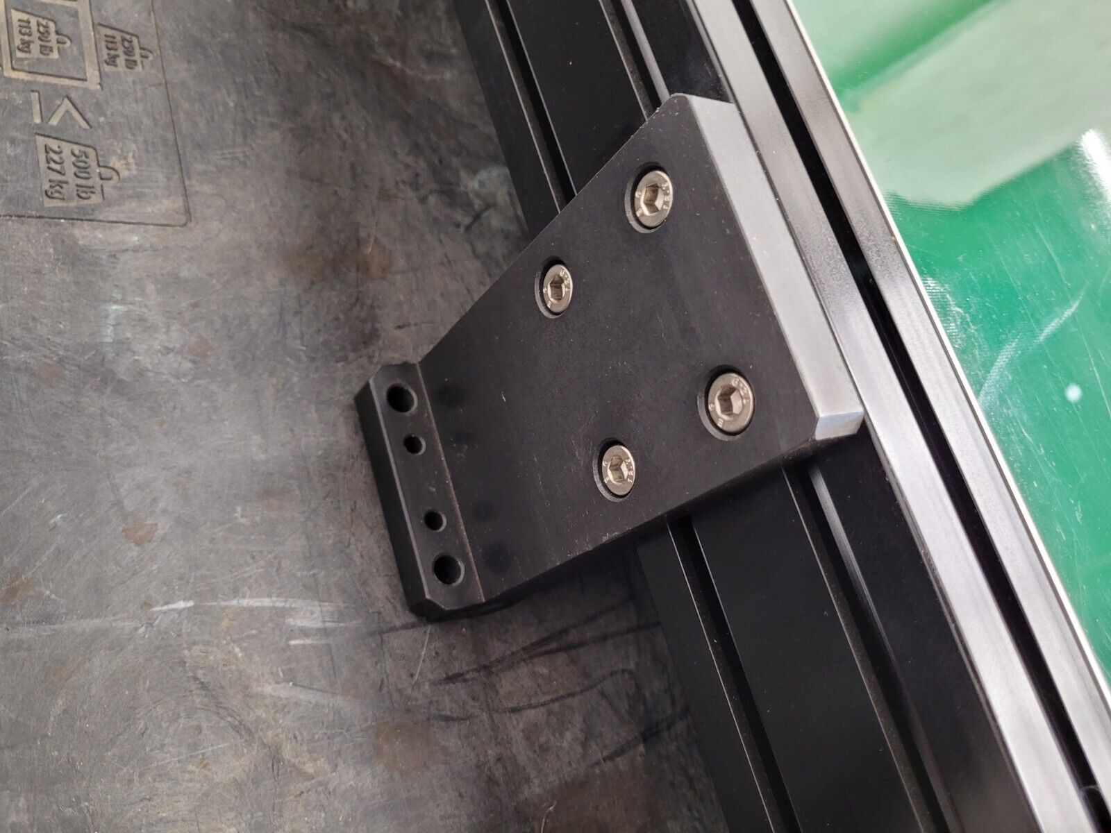 Custom Flat Belt Oriental Motor Driven Conveyor 32" wide 45" Long Extruded Frame