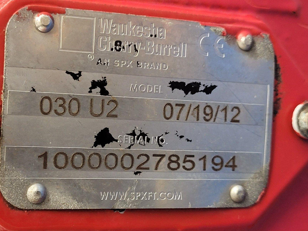 Waukesha Cherry-Burrell SPX 030 U2 Stainless Steel Positive Displacement Pump 9
