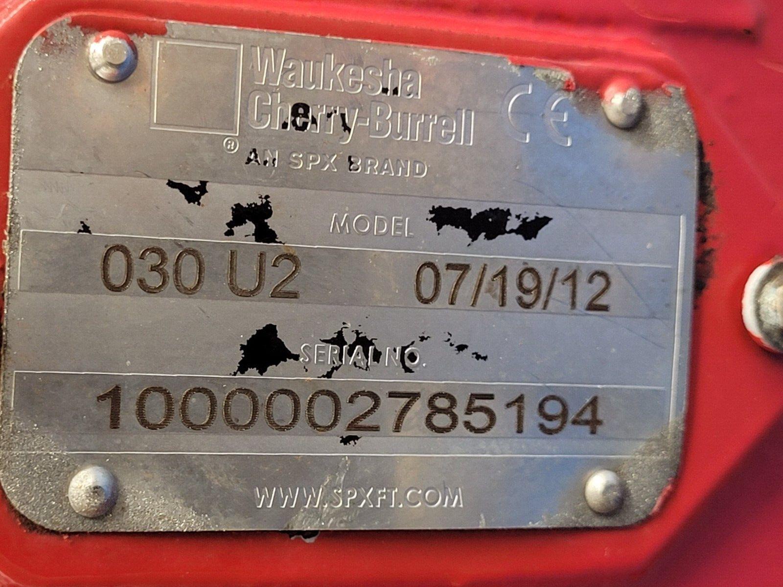 Waukesha Cherry-Burrell SPX 030 U2 Stainless Steel Positive Displacement Pump 9