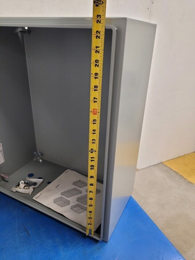 Hoffman 338NJ CSD2420 HC Hinged Lid Weathertight Mild Steel Enclosure 24x20x10"