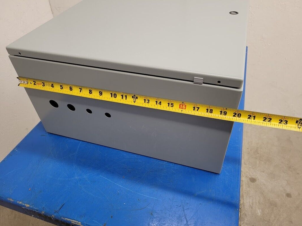 Hoffman 338NJ CSD2420 HC Hinged Lid Weathertight Mild Steel Enclosure 24x20x10"