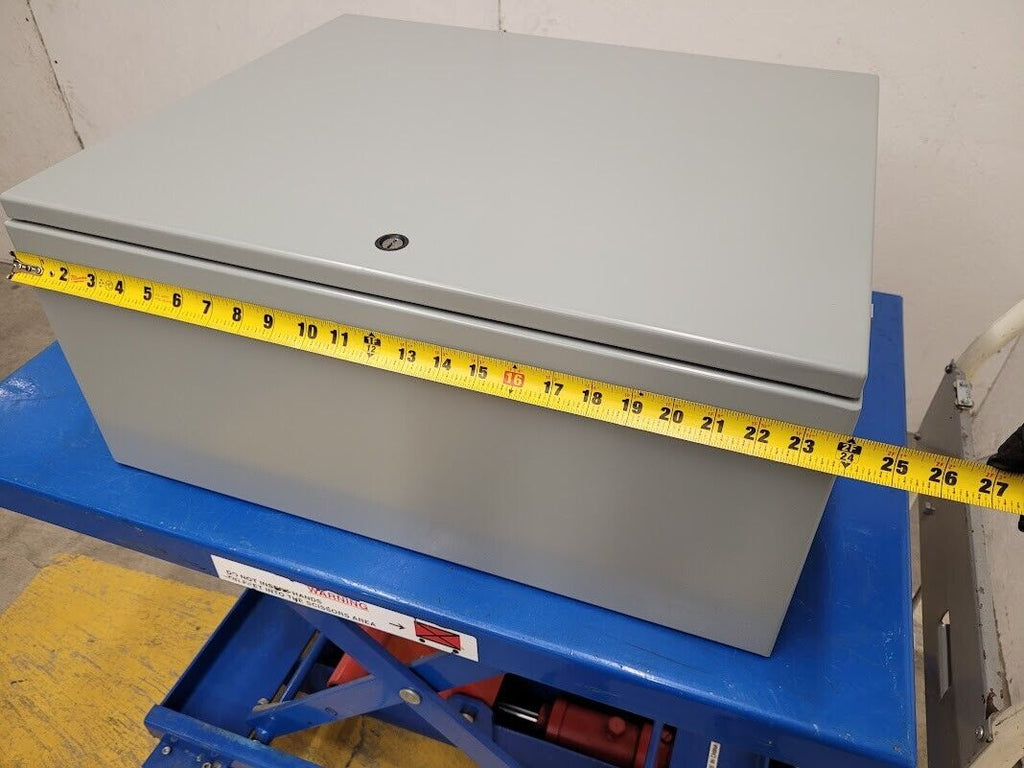 Hoffman 338NJ CSD2420 HC Hinged Lid Weathertight Mild Steel Enclosure 24x20x10"