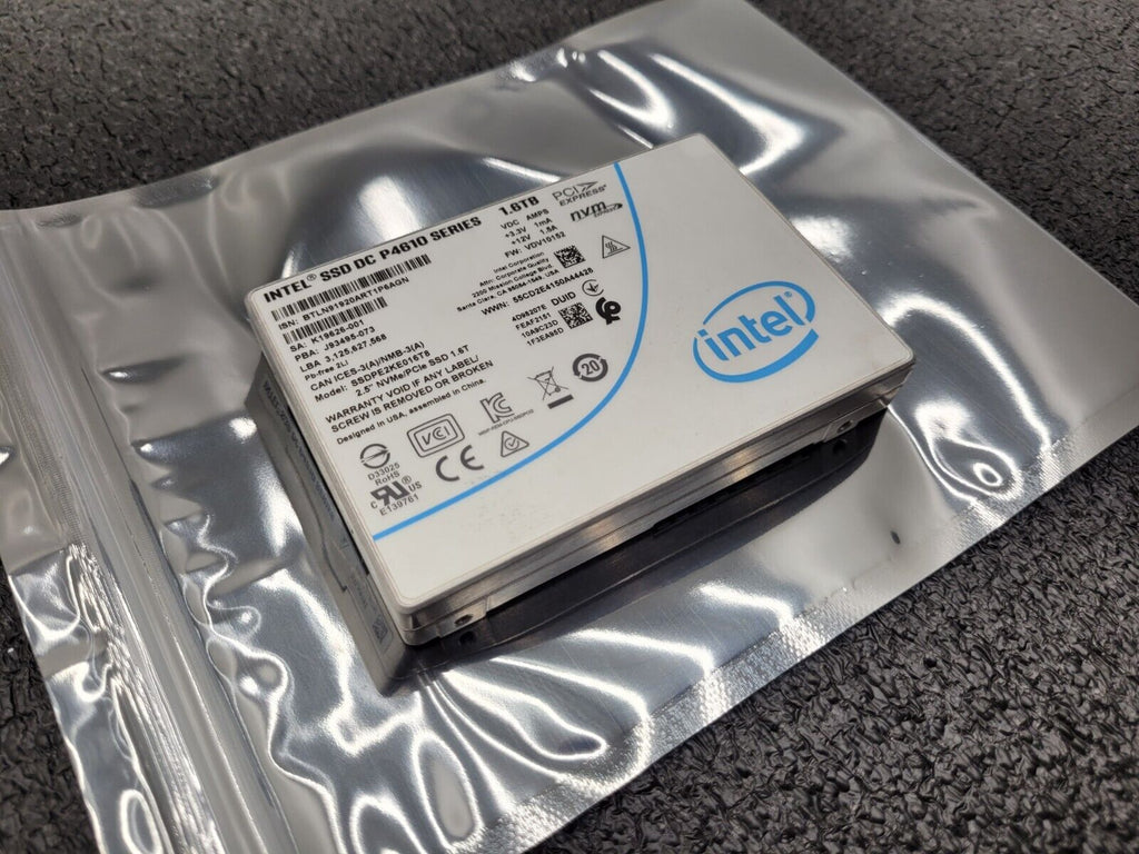 98-99% Health INTEL DC P4610 1.6TB PCIe NVMe U.2 2.5'' SSD SSDPE2KE016T8