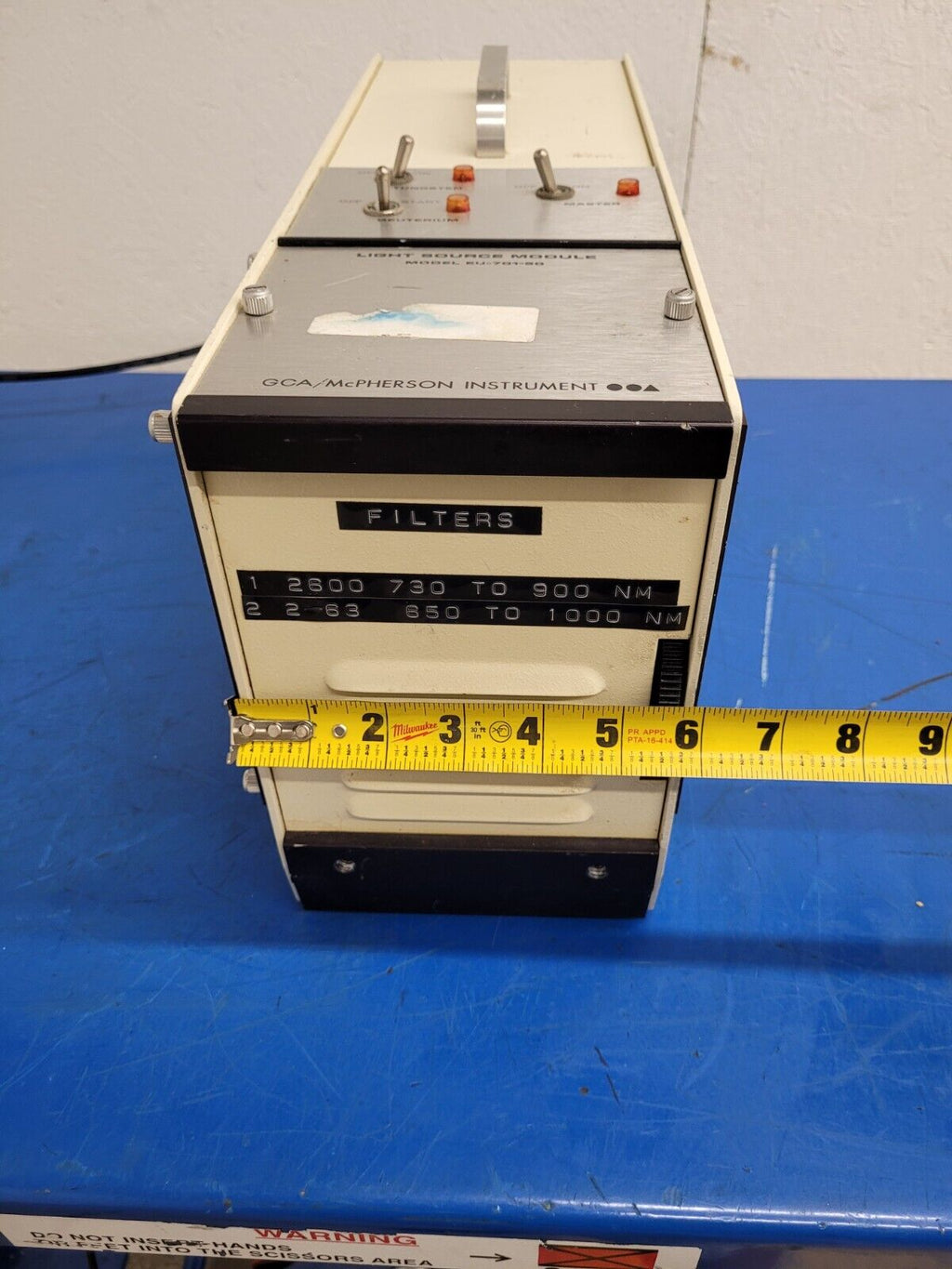 GCA McPherson Instrument Tungsten Deutrium Light Source EU-701-50 w/ Filters