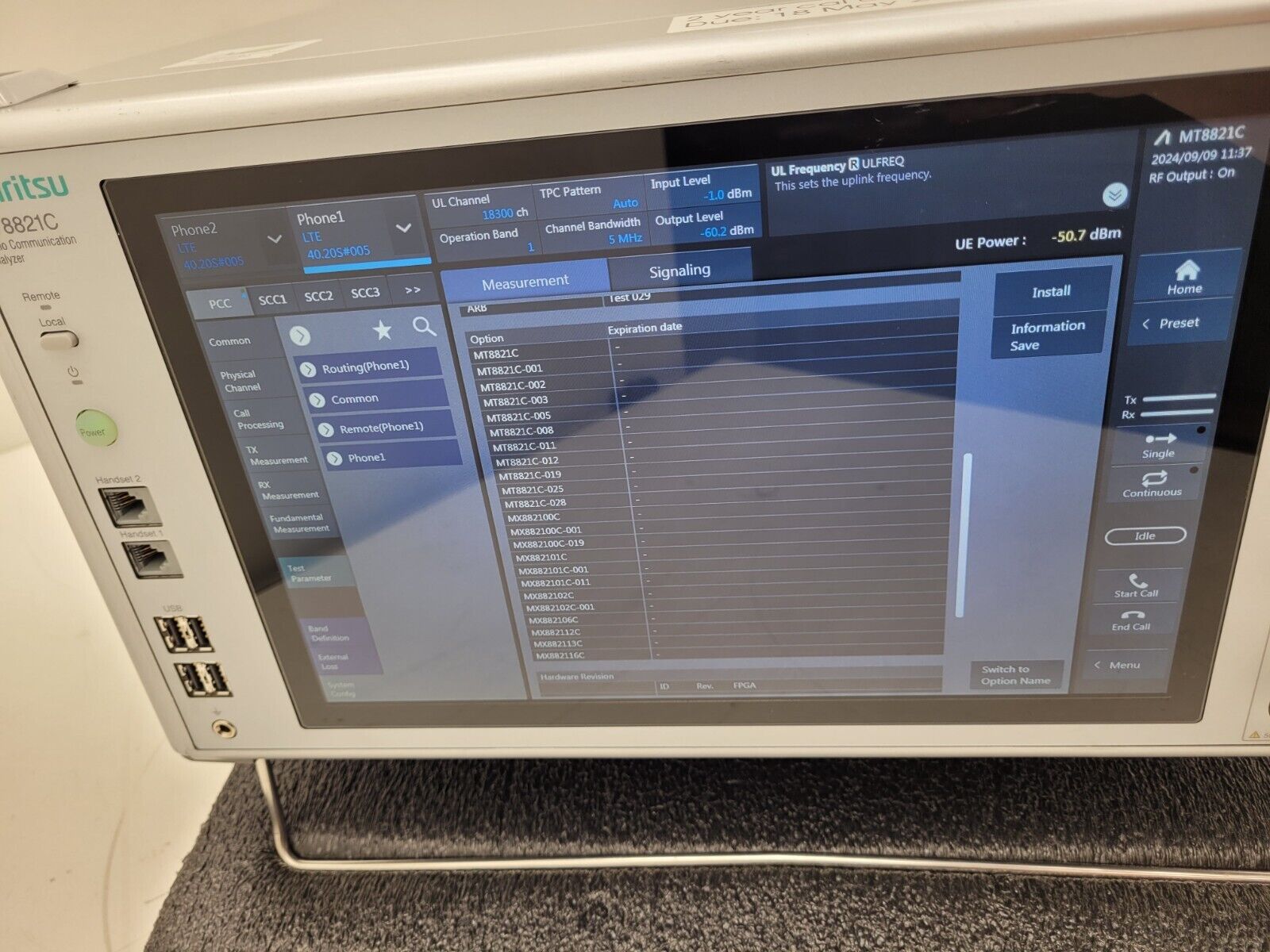 Anritsu MT8821C Wireless Radio Communication Analyzer LTE UE OTA Loaded 6GHz