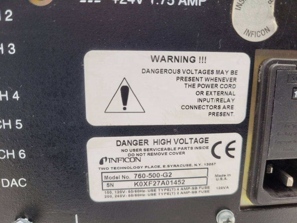 Inficon IC5 Deposition Controller IC/5 Model 760-500-G2 2x Sensor Boards A1