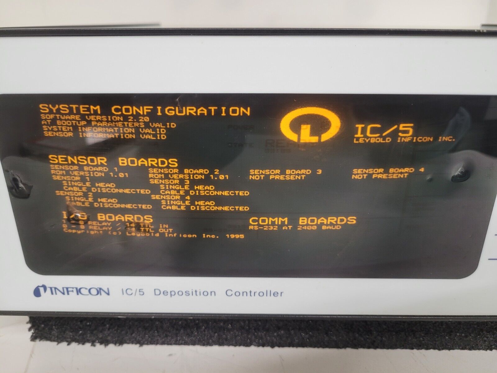 Inficon IC5 Deposition Controller IC/5 Model 760-500-G2 2x Sensor Boards A1
